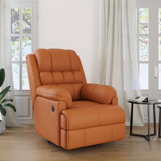 RM HOME Leather Powered Swivel & Rocker Recliner