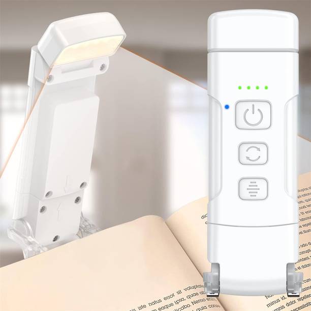 Milixir Rechargeable Reading Light Clip USB Rechargeable Clip-On Book 3-Part Plastic