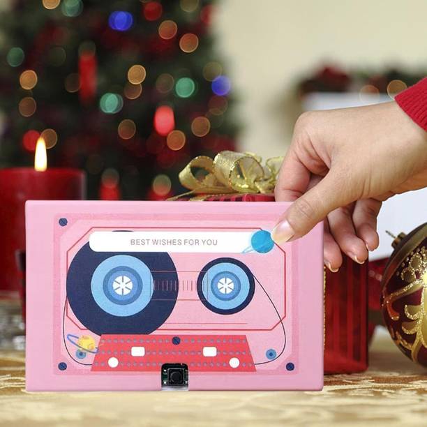 SHOPONIL Voice Recording Cassette Tape Gift, Valentine's Day Recordable Greeting Card NA Voice Recorder