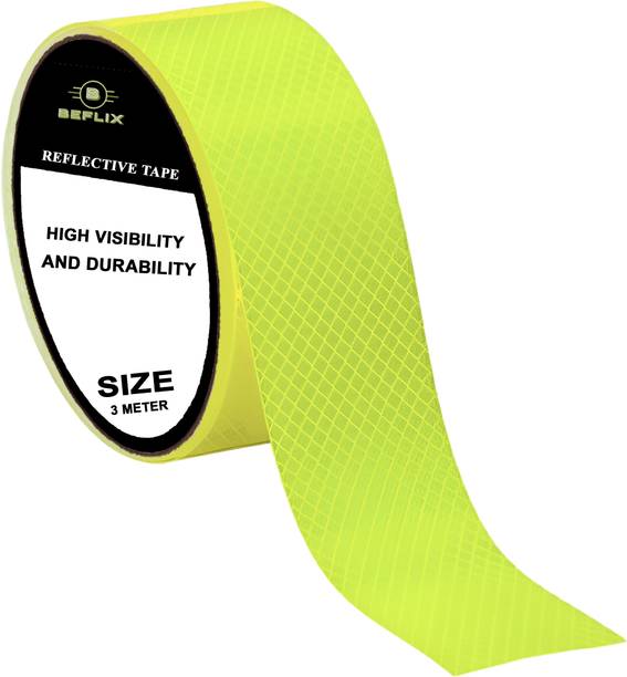 BEFLIX 2-Inch-High Intensity Waterproof Warning Reflective Radium Tape 48 mm x 3 m Neon Green Reflective Tape
