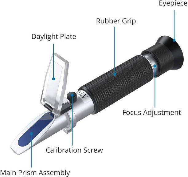 ERMA 0-100% Salinity Hand Refractometer Hydrometer For Aquarium Salinity Checker Manual Handheld Refractometer