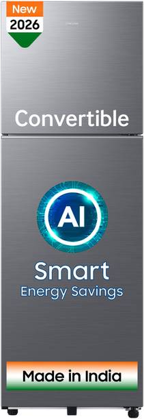Samsung 256 L Frost Free Double Door 3 Star Convertible Refrigerator with Convertible, Wifi Enabled, Bespoke AI, Digital Inverter, 2026 Model