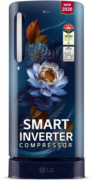 LG 185 L Direct Cool Single Door 5 Star Refrigerator with Base Drawer  with Smart Inverter Compressor, Runs on Home Inverter, Fit Max Chiller Tray & 2026 Model