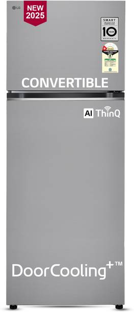 LG 466 L Frost Free Double Door 1 Star Convertible Refrigerator with with Smart Inverter Compressor, AI ThinQ Wi-Fi and Door Cooling+ Shiny Steel, GL-