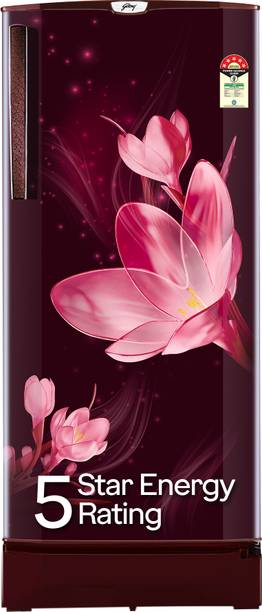 Godrej 185 L Direct Cool Single Door 5 Star Refrigerator  with Turbo Cooling Technology With Toughened Glass Shelves