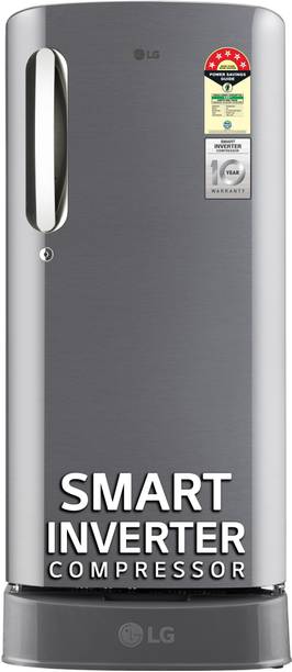 LG 185 L Direct Cool Single Door 5 Star Refrigerator with Base Drawer  with Smart Inverter Compressor, Fast Ice Making
