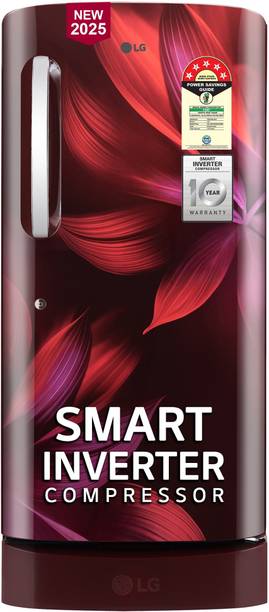 LG 210 L Direct Cool Single Door 5 Star Refrigerator with Base Drawer  with with Smart Inverter Compressor, Moist 'N' Fresh, Fast Ice Making