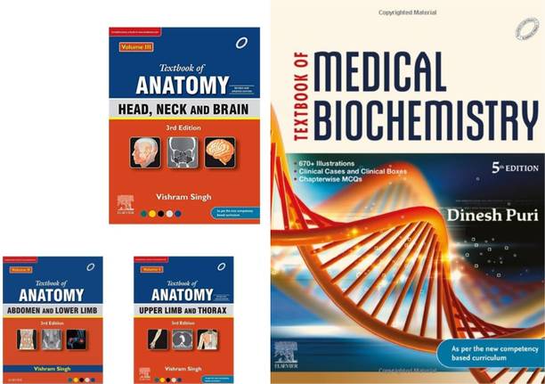 MBBS 1st Prof -Vishram Sing Gross Anatomy+Puri Biochemistry