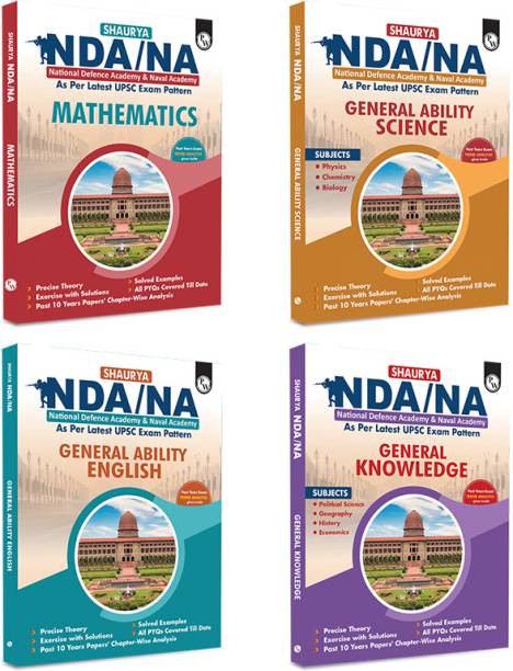 PW Shaurya NDA/NA General Ability English, General Knowledge, General Ability Science & Mathematics Combo Set Of 4 Books
