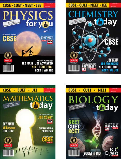 MTG Monthly Magazines Of April 2026 - Physics For You, Chemistry Today, Mathematics Today & Biology Today For JEE & NEET Exam 2026