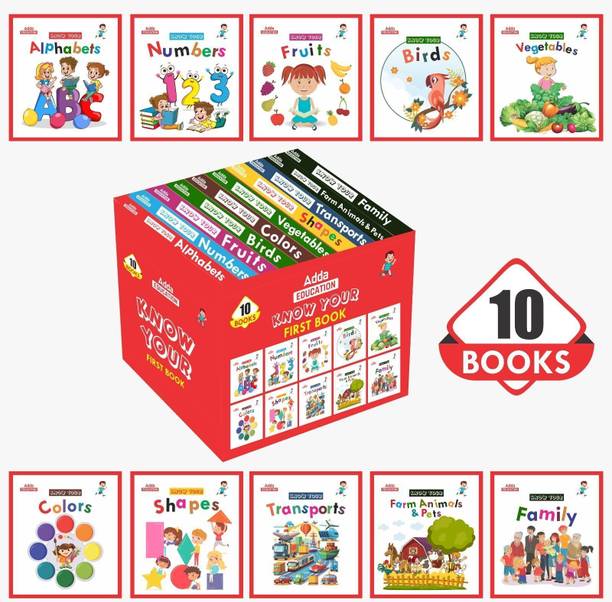 My First Library: Boxset Of 10 Board Books For Kids By By Adda247