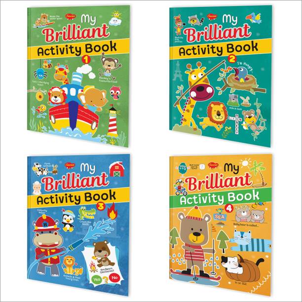 Set Of 4 My Brilliant Activity Book - 1, 2, 3 & 4 | An Interactive Activity Book For Curious Kids