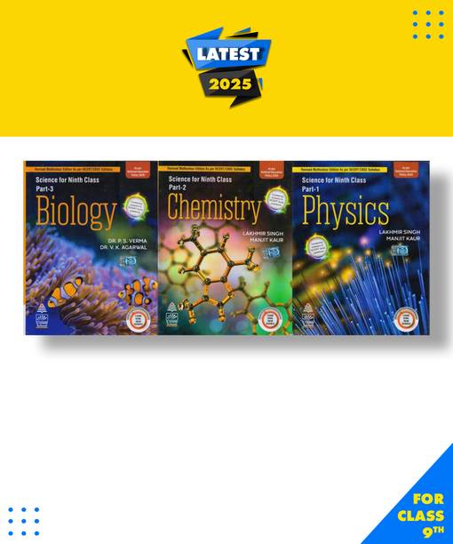 Science For Ninth Class Part I Physics Chemistry Biology Class 9 Paperback, Lakhmir Singh, Manjit Kaur Paperpack, Lakhmir Singh|New Latest Edition For 2025-2026