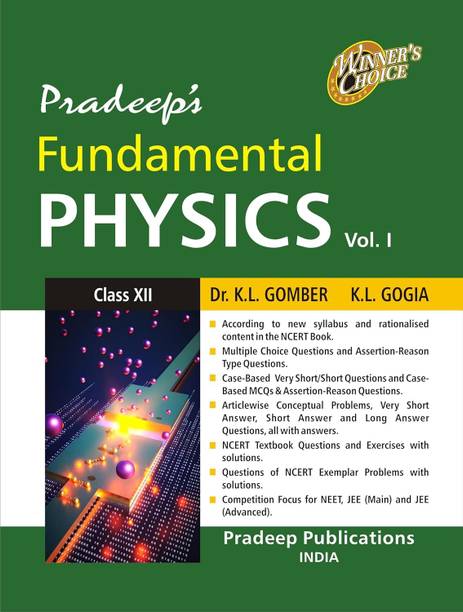 Pradeep's Fundamental Physics For Class 12 Vol. 1 Examination 2024-25