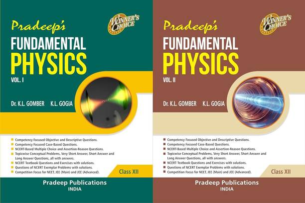 Pradeep's Fundamental Physics Vol.I & II For Class 12 (2025-26) (Paperback, K L Gomber)