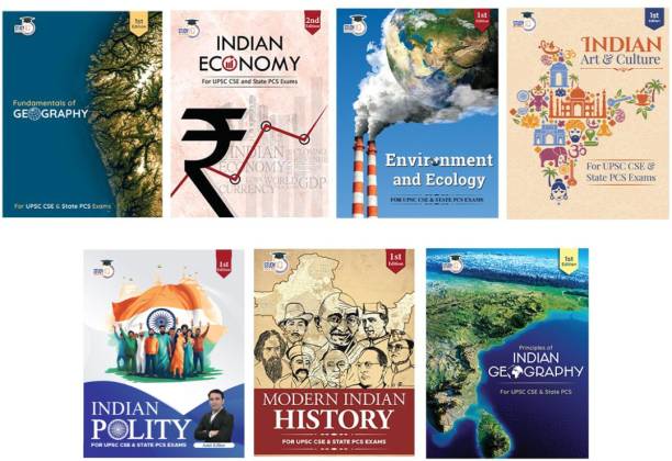 Environment + History + Polity + Economy + Art & Culture + Principles & Fundamentals Of Indian Geography Set Of 7 Books (Latest Edition) 2023 | UPSC | Civil Services Exam | State Administrative Exams