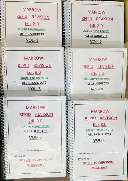 Marrow Edition-8 Rapid Revision Notes All-19 Sub. With Integrated Medicine Hd Printed Notes