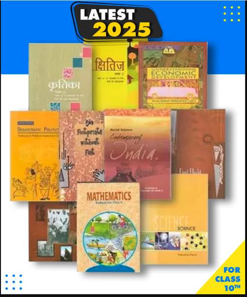 NCERT Books For Class 10th(Science, Maths, Social Science, History, Geography, Economics, Sparsh And Sanchayan Bhag 2, Footprints-First Flight) | Set Of 10 Books | [ Hindi-B ] (English Medium) | New Latest Edition For 2025-2026