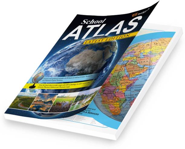 School Atlas – Updated Edition | Maplitho | Designed For Students | Covers Indian Geography, World Maps & Current Global Boundaries