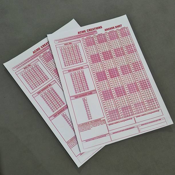 Acme Creations 200 OMR SHEET OMR Practice Sheets For Competitive Exams - 180 MCQ's A4 Size, 200 Loose Sheet/200 PAGES (For NEET JEE UPSC MPSC GATE JNV PSC RPSC TNPSC Etc