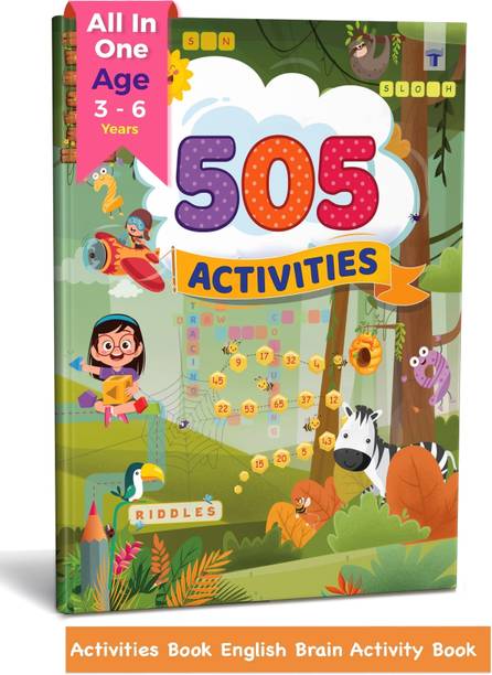 505 Activities Book For Kids |Nurture Activity Book | Children Book | English Activity Book With Various Fun Activities Like Riddles, GK, Puzzles, Crafts, Brain Teasers, Crosswords, Join The Dots, Drawing And Coloring | Age 3 To 6 Years