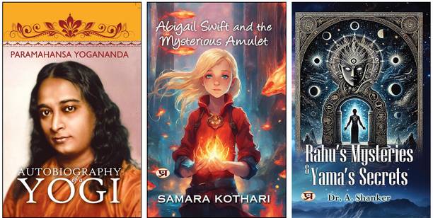 Autobiography Of A Yogi + Abigail Swift And The Mysterious Amulet + Rahu's Mysteries & Yama's Secrets | Zodiac Sign Astrology Book | Spiritual Awakening | Paramahansa Yogananda | Rahu In Astrology | Yama Secrets | Indian Astrology Book | Abigail Swift Novel | Kriya Yoga | Vedic Zodiac Insights | Fantasy Adventure (Set Of 3 Books)