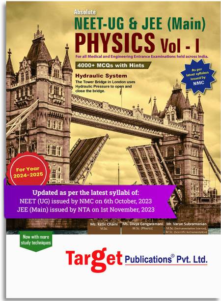 NEET UG / JEE Mains Absolute Physics Book Vol 1 For Medical And Engineering Entrance Exam 2025 | Chapterwise MCQs With Solutions | As Per Latest Syllabus Prescribed By NMC
