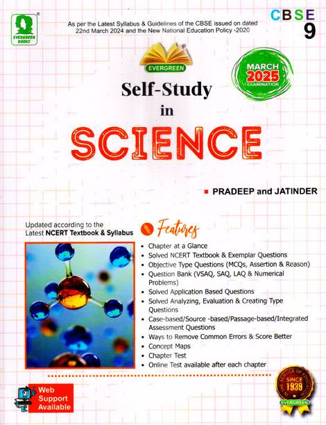 Evergreen CBSE Self Study In SCIENCE - Class 9 For 2025 Examination