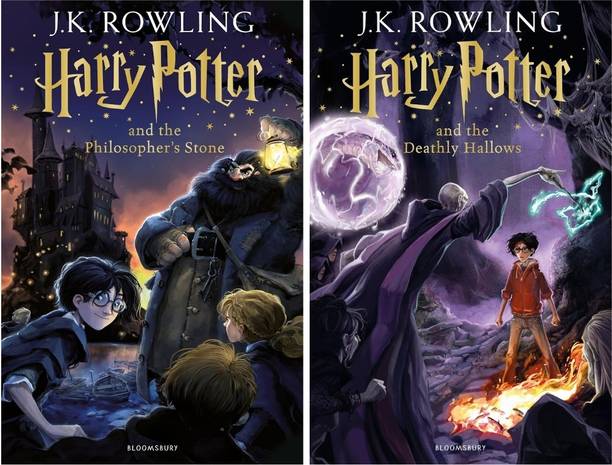 Combo Of 2 Books : Harry Potter And The Philosopher's Stone + Harry Potter And The Deathly Hallows