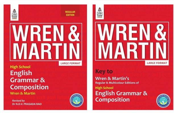 High School English Grammar And Composition (Regular Edition) With Key To High School English Grammar And Composition By Wren & Martin - 2026 Edition With New Updated Syllabus (Set Of 2 Books)