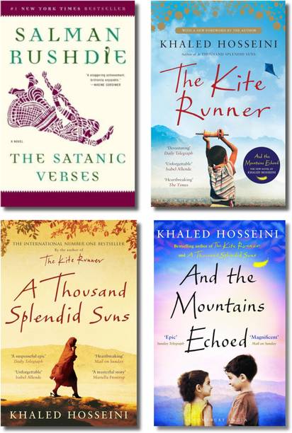 The Satanic Verses, The Kite Runner, A Thousand Splendid Suns, And The Mountains Echoed, Salman Rushdie, Khaled Hosseini, Paperback, English
