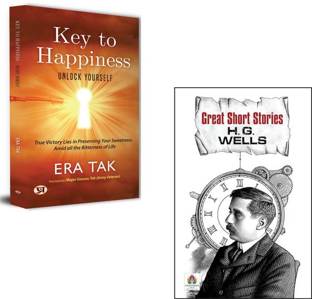 Unlocking Realities: Inner Peace Meets Visionary Tales | Key To Happiness: Unlock Yourself + Great Short Stories - H.g. Wells | Key To Happiness Book | Era Tak | H.g. Wells Short Stories | Self-Help And Healing | Science Fiction Classics | Emotional Growth | Mental Wellness | Futuristic Tales | Visionary Literature | Personal Transformation ( Set Of 2 Books)