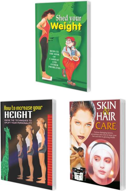 Sawan Present Set Of 3 Health Fitness And Beauty Care Books | How To Increase Your Height, Shed Your Weight And Skin & Hair Care