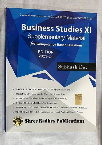 Shree Radhey Business Studies Supplimentary Material Class 11 Subhash Dey 2023-2024