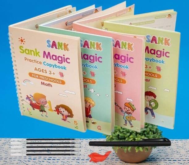 Sank Magic Kids Practice Book - 10 Refills, Pen & Erasable Sets Included (SB234)