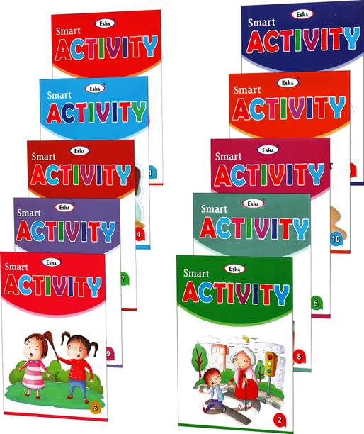 Pocket Activities Book For Kids | English Activity Workbook With Various Fun Activities Like Art And Craft, GK, Puzzles, Crafts, Brain Teasers, Crosswords, Join The Dots, Drawing And Coloring, Pack Of 10