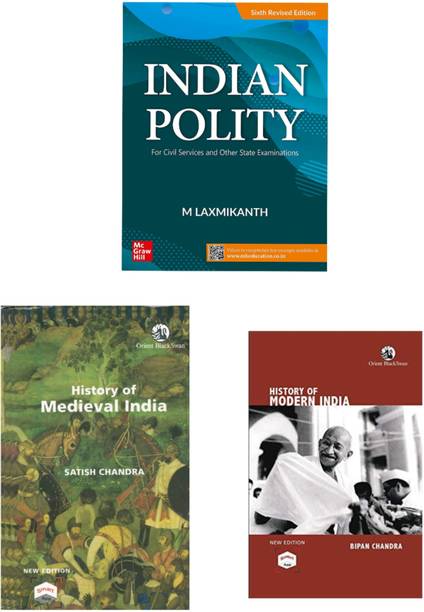 Perfect Set Series Of 3 (Indian Polity+Medieval History Of India+Modern History Of India)