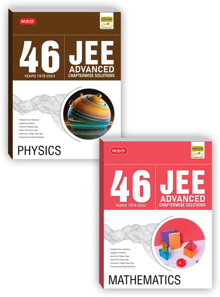 MTG 46 Years JEE Advanced Previous Years Solved Question Papers (1978-2023) With Chapterwise Solutions Physics, Mathematics (Set Of 2 Books) | JEE Advanced PYQ For 2024 Exam