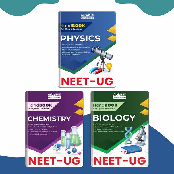 Set Of 3 Books NEET Chemistry | Physics | Biology Handbook For NEET (UG) Exam Based On Latest NMC Syllabus By Adda247