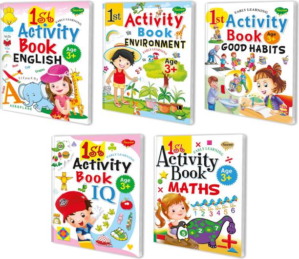 1st Activity Book Of Good Habits, Environment, IQ, English And Maths For Kids : Kids Activity Book, Learning Activity For Kids, Educational Activity Book For Children, Children Activity Book | Gift Pack Of 5 Activity Book For Kids