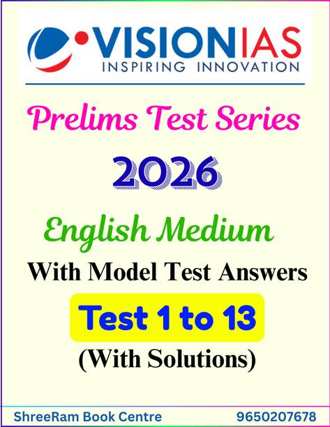 Vision IAS Prelims Test Series 2026 LATEST | Test 1 To 13 With Solutions | English Medium | Latest | For UPSC Civil Services Exam 2026-27 | Photocopy B&W