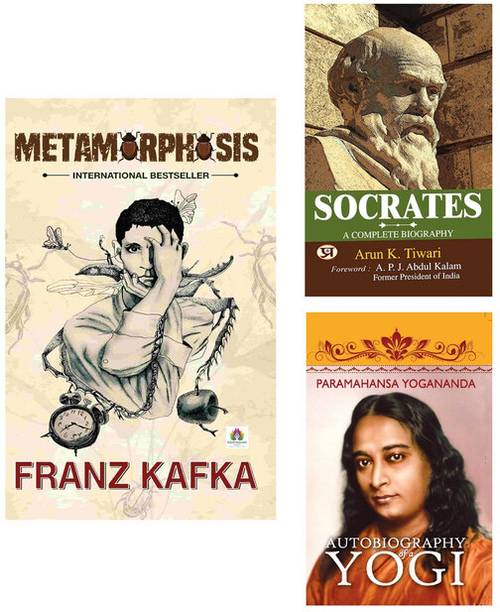 Metamorphosis + Socrates + Autobiography Of A Yogi | Novel | Fiction | Franz Kafka Literature | Socratic Thinking | Biography | Autobiography | Inspirational | Religious & Spirituality | Best Of Paramahansa Yogananda (Set Of 3 Books In English)