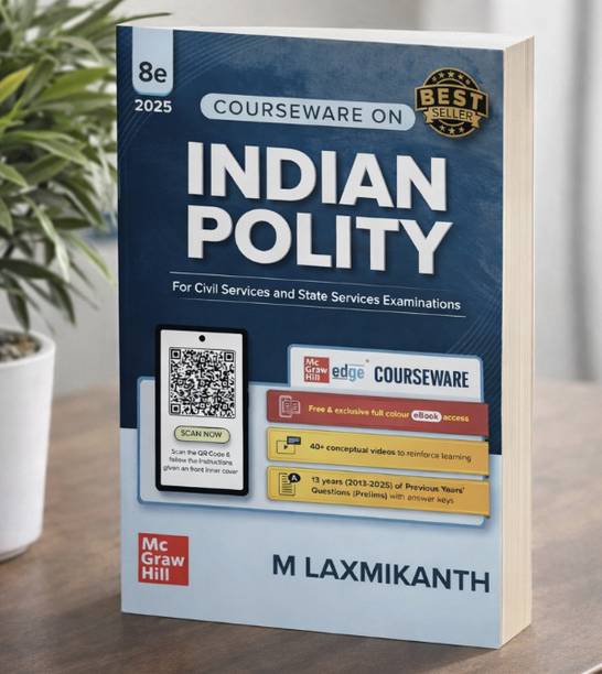Latest Indian Polity By M. Laxmikanth | Latest 8th Edition | Complete Guide For UPSC, SSC, State PSC & All Competitive Exams|UPSC CSE 2025-26 | 40+ Conceptual Videos | 95 Well-Structured Chapters | 18 Insightful Appendices