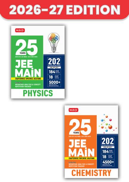 MTG 25 Years (2026-2002) JEE MAIN PYQ Book | 202 Chapter-Wise Topic-Wise Previous Years Solved Papers Physics & Chemistry For 2027 Exam (Set Of 2) | Based On New Syllabus With Newly Added Weightage Analysis & Concept Repetition Tracker