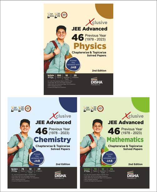 Combo Xclusive JEE Advanced 46 Previous Year (1978 - 2023) Physics, Chemistry & Mathematics Chapterwise & Topicwise Solved Papers (Set Of 3 Books) 2nd ... With 100% Detailed Solutions For JEE 2024 Paperback – 28 June 2023