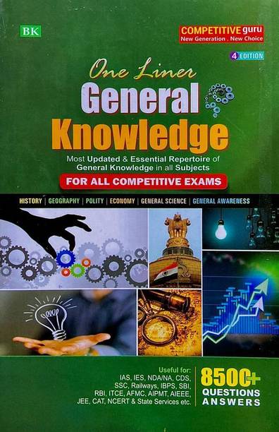 One Liner General Knowledge For All Competitive Exam 4th Edition 2024. 8500+ Questions And Answers