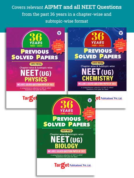 36 Years NEET 2024 PCB (Physics, Chemistry, Biology) Chapterwise Previous Year Solved Question Paper Book (PSP) | 1988 To 2023 | As Per Latest Syllabus Prescribed By NMC | Pack Of 3
