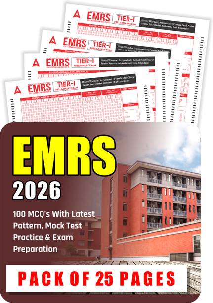 OMR Practise Sheet For EMRS Preliminary Tier-I Exam For Hostel Warden, Accountant, Female Staff Nurse, Junior Secretariat Assistant & Lab Attendant (Pack Of 25 Pages)