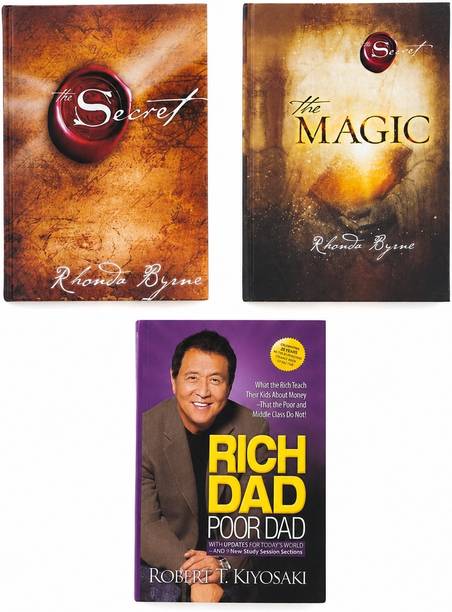 The Secret + The Magic + Rich Dad Poor Dad Combo Set | Rhonda Byrne & Robert T. Kiyosaki | International Bestselling Self Help, Personal Finance & Success Books | English Paperback | Set Of 3 Books