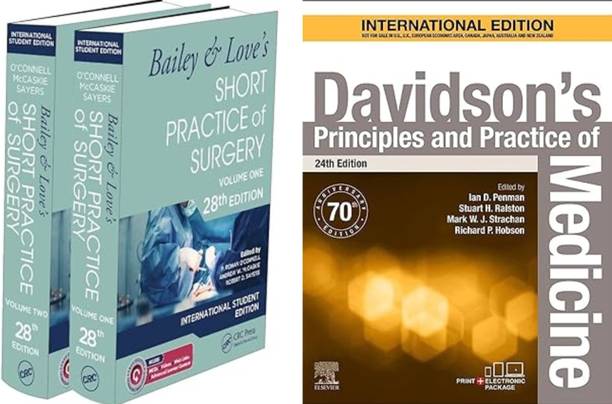 Bailey & Love's Short Practice Of Surgery 28th Edition International Student's Edition (Set Volume 1 & 2) + Davidson's Principles And Practice Of Medicine, International Edition, 24e [set Of 2 Books]